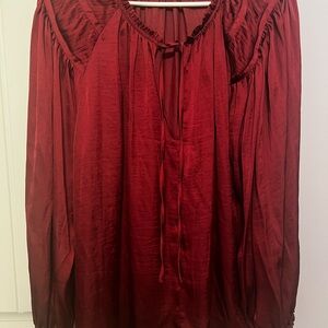 Philosophy burgundy Satin Women's Top